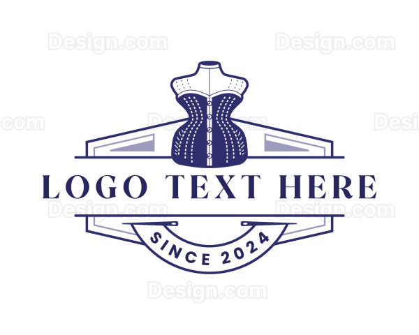 Sewing Tailoring Mannequin Logo