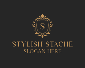 Floral Boutique Shield logo design