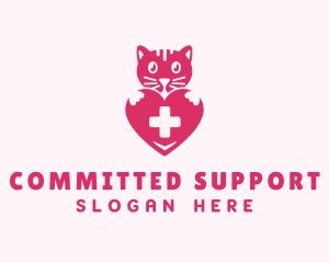 Cat Heart Pet Care logo design