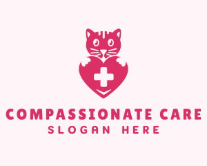 Cat Heart Pet Care logo design