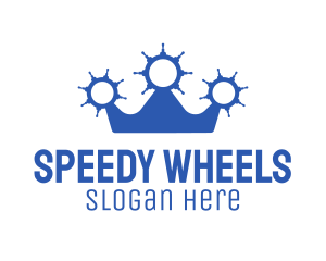 Ship Wheels Crown logo design