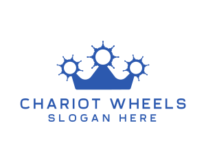 Ship Wheels Crown logo design