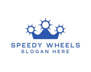 Ship Wheels Crown logo design