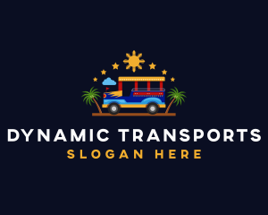 Jeepney Vehicle Transportation logo design