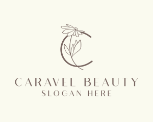 Flower Salon Letter C logo design