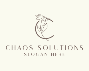 Flower Salon Letter C logo design