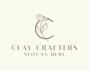 Flower Salon Letter C logo design