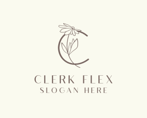 Flower Salon Letter C logo design