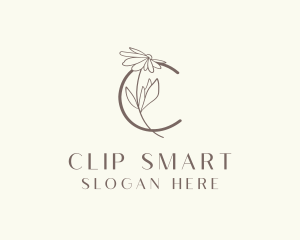 Flower Salon Letter C logo design