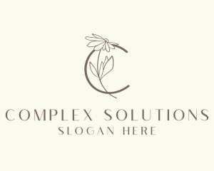 Flower Salon Letter C logo design