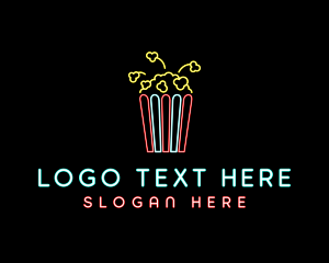 Snack - Popcorn Snack Cinema logo design