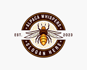 Bee Wings Honeycomb logo design