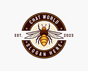 Bee Wings Honeycomb logo design