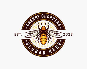 Bee Wings Honeycomb logo design