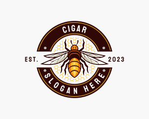 Bee Wings Honeycomb logo design