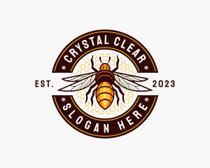 Bee Wings Honeycomb logo design