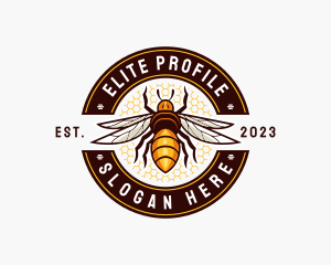 Bee Wings Honeycomb logo design