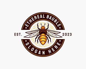 Bee Wings Honeycomb logo design