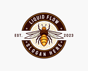 Bee Wings Honeycomb logo design