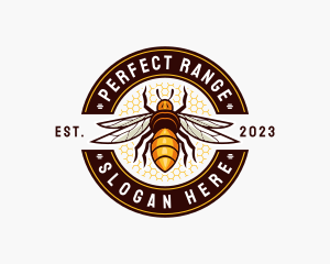 Bee Wings Honeycomb logo design