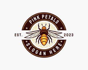 Bee Wings Honeycomb logo design