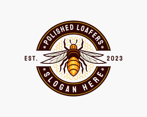 Bee Wings Honeycomb logo design