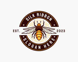 Bee Wings Honeycomb logo design