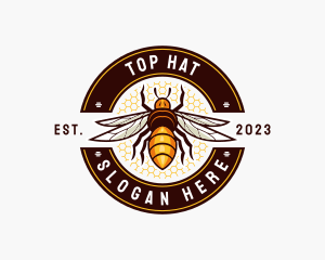 Bee Wings Honeycomb logo design