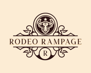 Bull Rodeo Cattle logo design