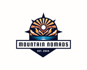 Mountain Sunset Navigation logo design