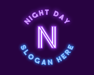 Bright Neon Bar logo design