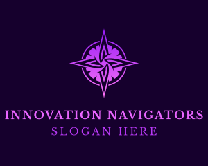 Purple Startup Compass logo design