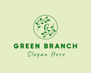 Tree Branch Leaf logo design