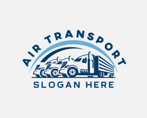 Trailer Truck Cargo Delivery logo design