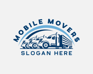 Trailer Truck Cargo Delivery logo design