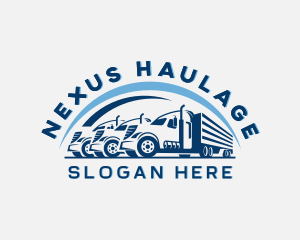 Trailer Truck Cargo Delivery logo design