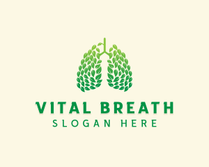 Medical Leaf Lungs logo design