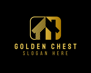 Premium Golden House logo design