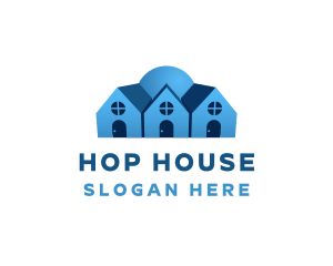 Blue Village House logo design