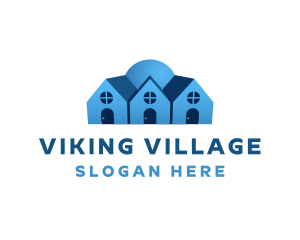 Blue Village House logo design