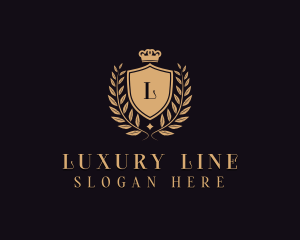 Luxury Crown Shield logo design