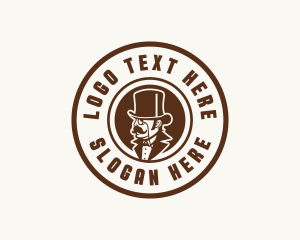 Gentleman Hat Mustache logo