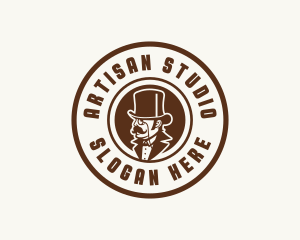 Gentleman Hat Mustache logo