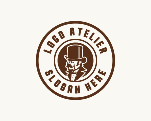 Gentleman Hat Mustache logo