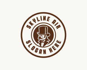 Gentleman Hat Mustache logo