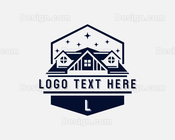 House Roofing Contractor Logo