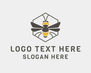 Bee Wings Hexagon logo