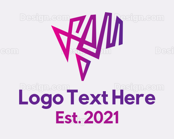 Geometric Brain Scribble Logo