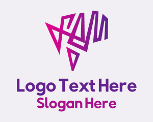 Geometric Brain Scribble Logo