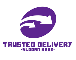 Purple Industrial Arrows logo design